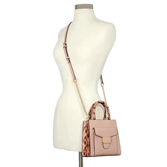 New Coach C6779 Mini Pepper Crossbody Pebble and Embossed Leather Shell Pink - Picture 1 of 5
